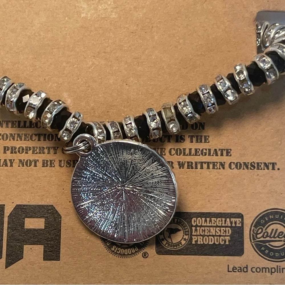 Silver and Red Collegiate Pendant Necklace